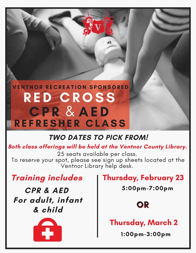 to Ventnor City, New Jersey CPR/AED Refresher Courses Coming